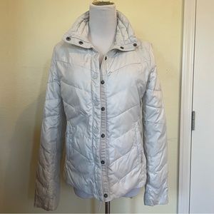 Gap white down puffer jacket